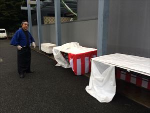 大阪の迎賓館にて、マグロ解体ショー実施させていただきました！！！